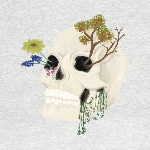 Overgrown Skull by DeadKathy